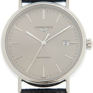 Longines Herrklocka L4.922.4.72.2 Presence Silverfärgad/Läder Ø40