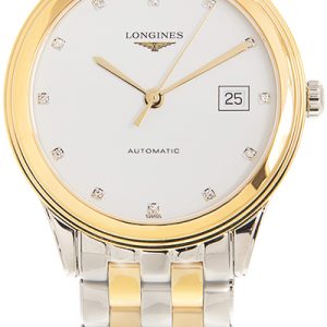 Longines Herrklocka L4.974.3.27.7 Flagship Vit/Gulguldtonat stål