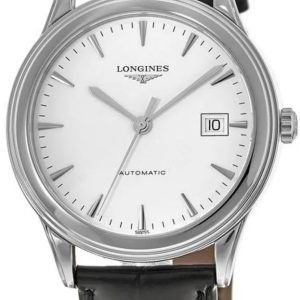 Longines Herrklocka L4.974.4.12.2 Flagship Vit/Läder Ø38.5 mm