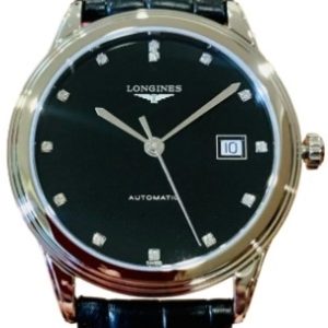 Longines Herrklocka L4.974.4.57.2 Flagship Svart/Läder Ø38.5 mm