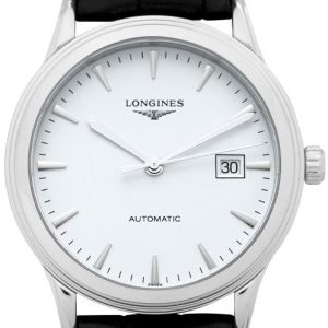 Longines Herrklocka L4.984.4.12.2 Flagship Vit/Läder Ø40 mm