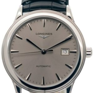 Longines Herrklocka L4.984.4.72.2 Flagship Silverfärgad/Läder Ø40