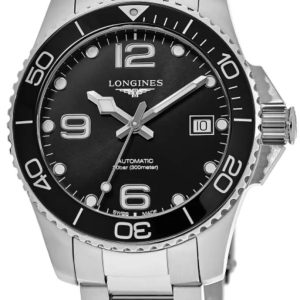 Longines L3.780.4.56.6 HydroConquest Svart/Stål Ø39 mm