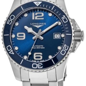 Longines L3.780.4.96.6 HydroConquest Blå/Stål Ø39 mm