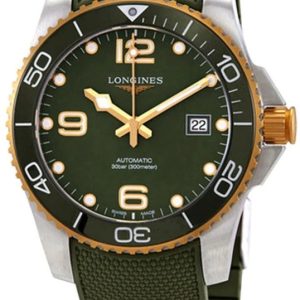 Longines L3.782.3.06.9 HydroConquest Grön/Gummi Ø43 mm