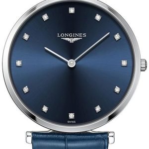 Longines L4.755.4.97.2 La Grande Classique De Blå/Läder Ø36 mm