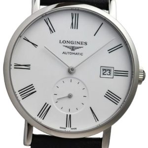 Longines L4.812.4.11.0 Elegant Vit/Läder Ø39 mm