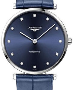 Longines L4.908.4.97.2 La Grande Classique De Blå/Läder Ø36 mm