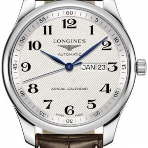 Longines Master Herrklocka L2.920.4.78.5 Silverfärgad/Läder Ø42 mm