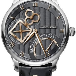 Maurice Lacroix Herrklocka MP6058-SS001-310-1 Masterpiece Grå/Läder