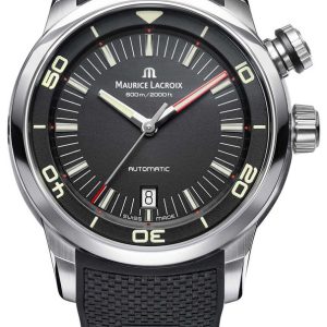 Maurice Lacroix Herrklocka PT6248-SS001-330-3 Pontos Svart/Gummi Ø43