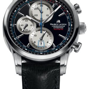 Maurice Lacroix Herrklocka PT6288-SS001-330-1 Pontos Svart/Läder