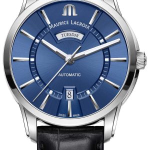 Maurice Lacroix Herrklocka PT6358-SS001-430-1 Pontos Blå/Läder Ø41