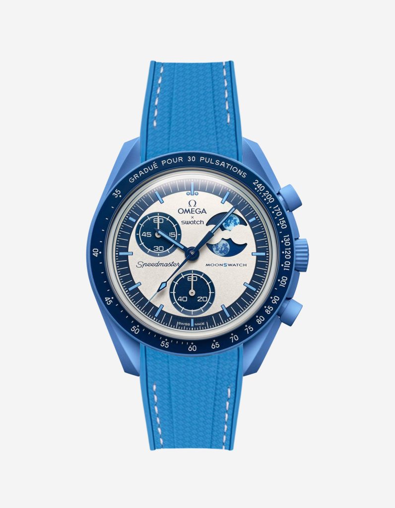 moonswatch mission to the super blue moonphase - bluestrap