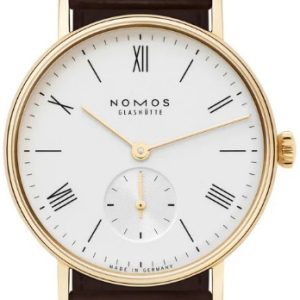 Nomos Glashütte Damklocka N-210 Ludwig Vit/Läder Ø32.8 mm