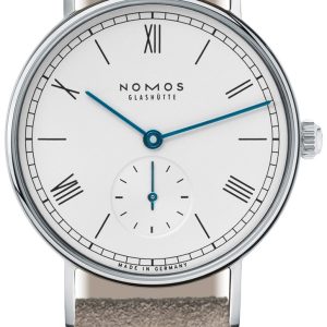 Nomos Glashütte Damklocka N-243 Ludwig Vit/Läder Ø32.8 mm