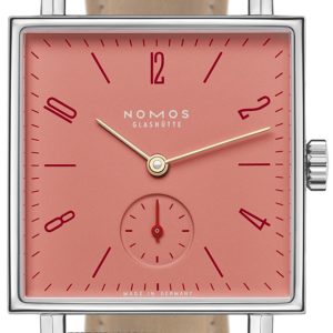 Nomos Glashütte Damklocka N-494 Tetra Rosa/Läder