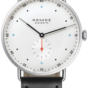 Nomos Glashütte Herrklocka N-1108 Metro Vit/Läder Ø38.5 mm