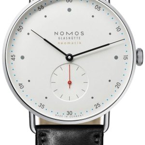 Nomos Glashütte Herrklocka N-1113 Metro Vit/Läder Ø38.5 mm