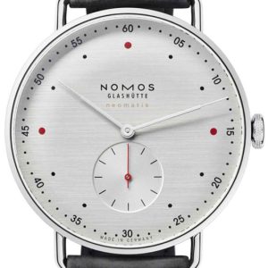 Nomos Glashütte Herrklocka N-1114 Metro Silverfärgad/Läder Ø38.5