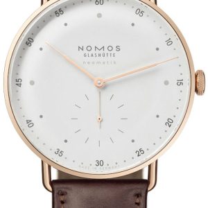 Nomos Glashütte Herrklocka N-1180 Metro Vit/Läder Ø38.5 mm