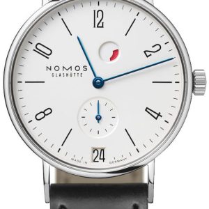 Nomos Glashütte Herrklocka N-131 Tangente Vit/Läder Ø35 mm