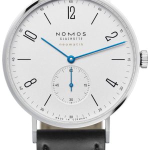 Nomos Glashütte Herrklocka N-140 Tangente Vit/Läder Ø38.5 mm