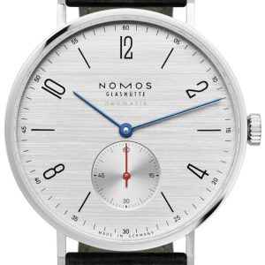 Nomos Glashütte Herrklocka N-141 Tangente Silverfärgad/Läder