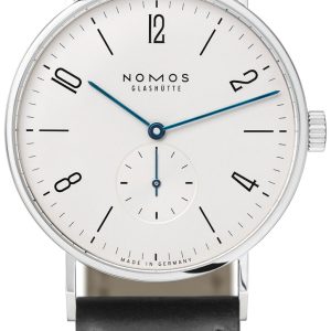 Nomos Glashütte Herrklocka N-164 Tangente Vit/Läder Ø37.5 mm