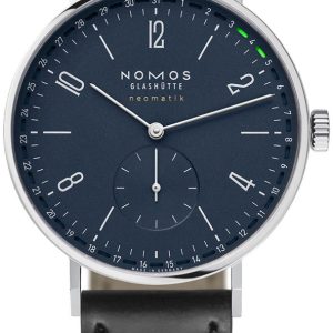 Nomos Glashütte Herrklocka N-182 Tangente Blå/Läder Ø40.5 mm