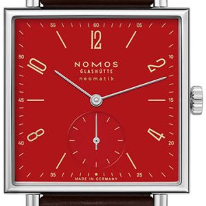 Nomos Glashütte Herrklocka N-421.S2 Tetra Neomatik Röd/Läder Ø33