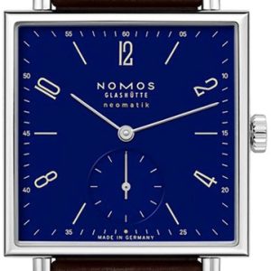 Nomos Glashütte Herrklocka N-421.S3 Tetra Neomatik Blå/Läder Ø33