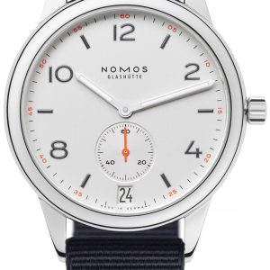 Nomos Glashütte Herrklocka N-775 Club Vit/Textil Ø41.5 mm