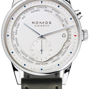 Nomos Glashütte Herrklocka N-805 Zurich Vit/Läder Ø39.9 mm