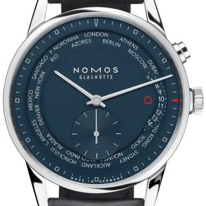 Nomos Glashütte Herrklocka N-807 Zurich Blå/Läder Ø39.9 mm