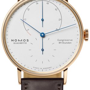 Nomos Glashütte Herrklocka N-953 Lambda Vit/Läder Ø39 mm