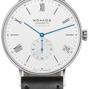 Nomos Glashütte Ludwig Herrklocka N-260 Vit/Läder Ø40.5 mm