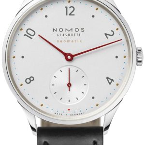 Nomos Glashütte Minimatik Herrklocka N-1203 Vit/Läder Ø35.5 mm