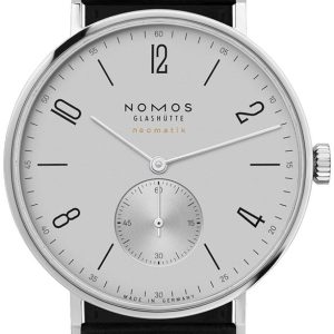 Nomos Glashütte N-143 Tangente Silverfärgad/Läder Ø38.5 mm