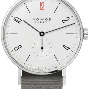 Nomos Glashütte N-165.S50 Tangente Silverfärgad/Textil Ø37.5 mm