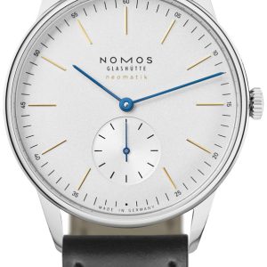 Nomos Glashütte N-340 Orion Silverfärgad/Läder Ø38.5 mm