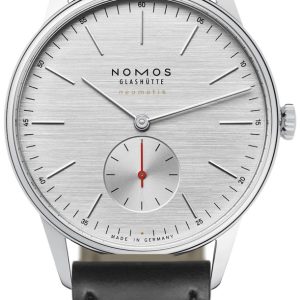 Nomos Glashütte N-342 Orion Silverfärgad/Läder Ø38.5 mm