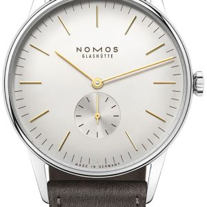 Nomos Glashütte N-378 Orion Silverfärgad/Läder Ø38 mm