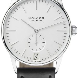 Nomos Glashütte N-381 Orion Silverfärgad/Läder Ø38 mm