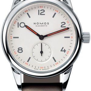 Nomos Glashütte N-703 Club Vit/Läder Ø36 mm