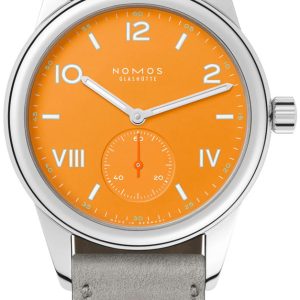 Nomos Glashütte N-710 Club Orange/Läder Ø36 mm