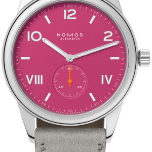 Nomos Glashütte N-728 Club Rosa/Läder Ø36 mm