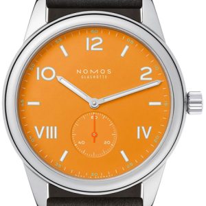 Nomos Glashütte N-729 Club Orange/Läder Ø38.5 mm