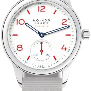 Nomos Glashütte N-744 Club Vit/Textil Ø37 mm