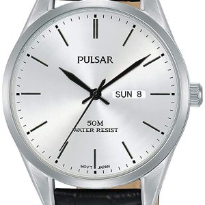 Pulsar 99999 Herrklocka PJ6115X1 Silverfärgad/Läder Ø39 mm